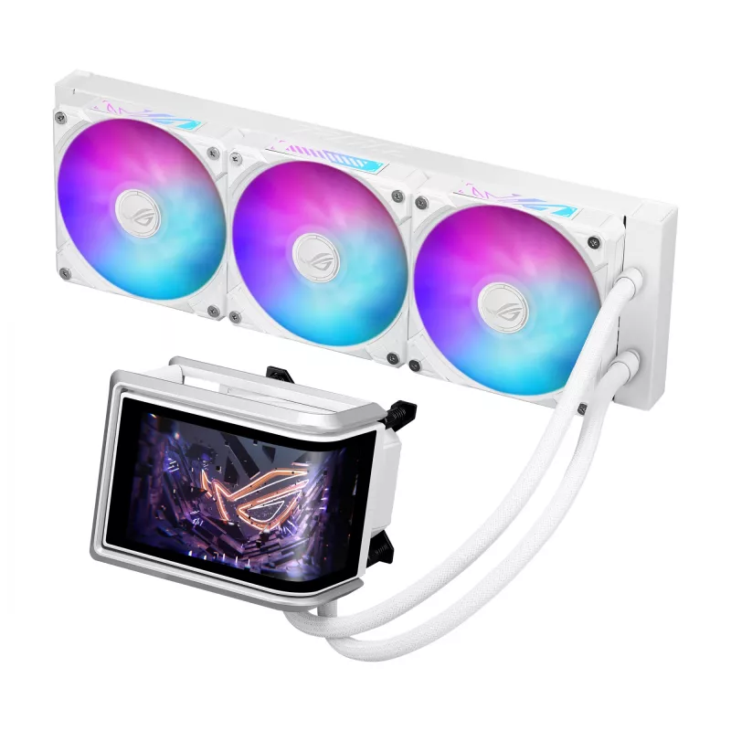 All-in-One-Flüssigkeitskühler ASUS ROG RYUO IV 360 ARGB WHT – 360-mm-Radiator, 120-mm-Lüfter, Weiß