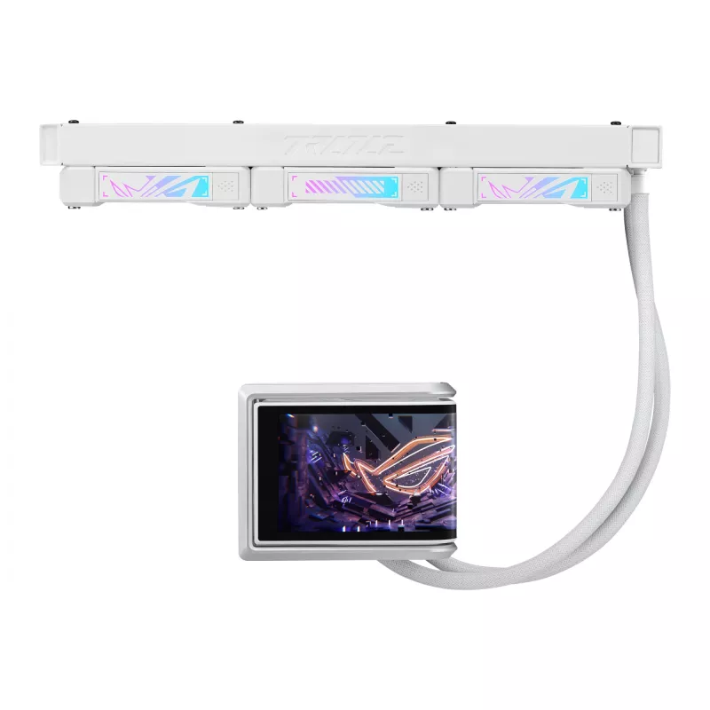 All-in-One-Flüssigkeitskühler ASUS ROG RYUO IV 360 ARGB WHT – 360-mm-Radiator, 120-mm-Lüfter, Weiß