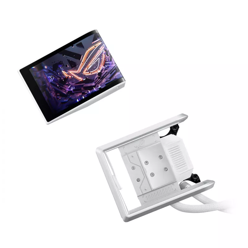 All-in-One-Flüssigkeitskühler ASUS ROG RYUO IV 360 ARGB WHT – 360-mm-Radiator, 120-mm-Lüfter, Weiß