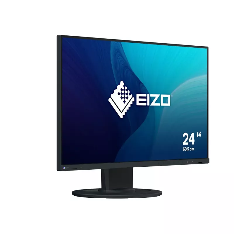 Computermonitor EIZO FlexScan EV2400R-BK 23,8 Zoll (60,5 cm) Full HD 1920x1080 IPS LCD, 5 ms, USB-Hub, Lautsprecher, VESA, höhenverstellbar, schwarz
