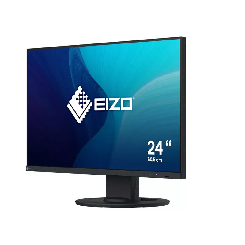 Computermonitor EIZO FlexScan EV2400R-BK 23,8 Zoll (60,5 cm) Full HD 1920x1080 IPS LCD, 5 ms, USB-Hub, Lautsprecher, VESA, höhenverstellbar, schwarz