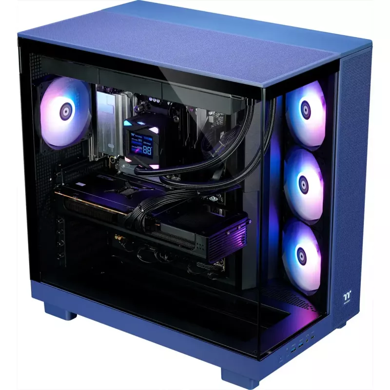 Desktop-Gaming-PC THERMALTAKE FTW V380XL 9070XT lila/transparent mit Windows 11 Pro
