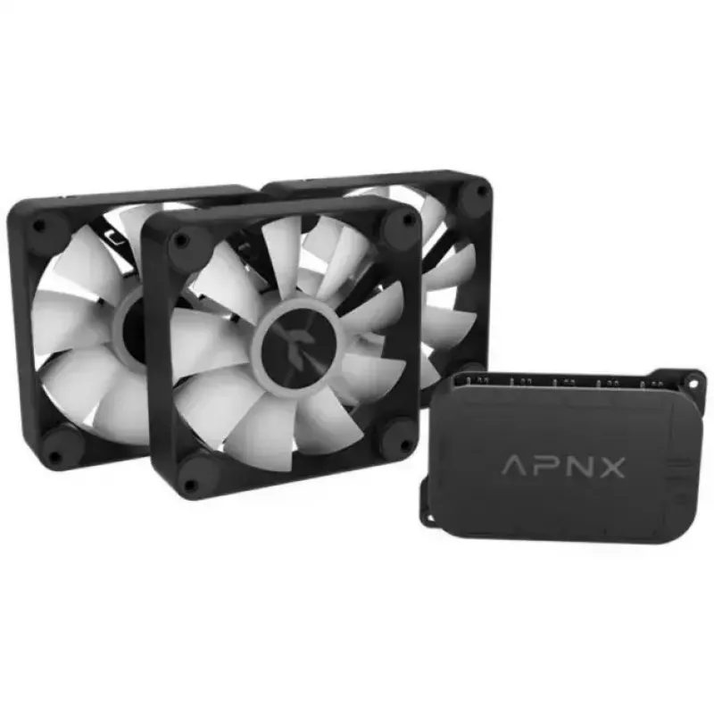 APNX 120-mm-Gehäuselüfter 3er-Pack (Schwarz) — APNX FP1-120, 3 Lüfter