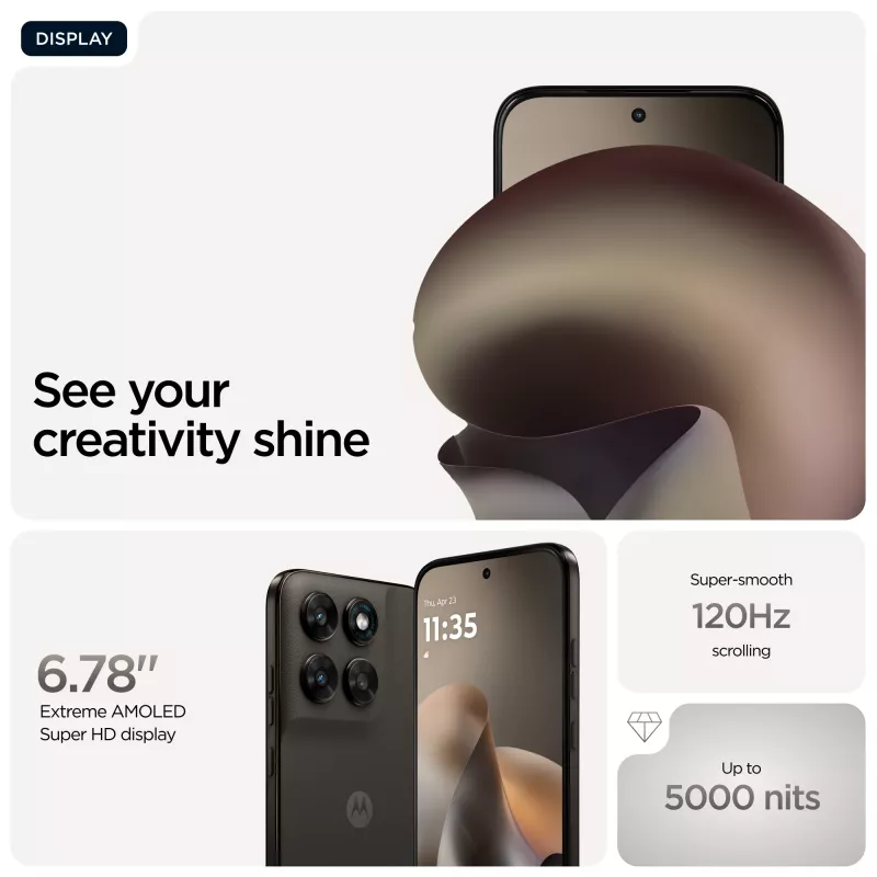 Motorola moto g77 17.3 cm (6.8 Zoll) Hybrid Dual SIM Android 16.0 5G USB Typ-C 8 GB 256 GB 5200 mAh Schwarz