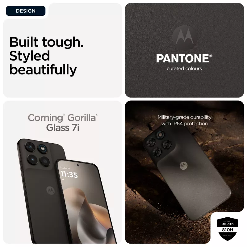 Motorola moto g77 17.3 cm (6.8 Zoll) Hybrid Dual SIM Android 16.0 5G USB Typ-C 8 GB 256 GB 5200 mAh Schwarz