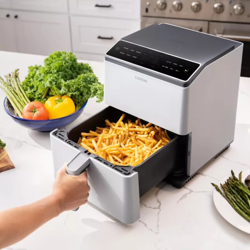 Cosori Dual Blaze Single 6,4 L Standgerät 1750 W Heißluftfritteuse Hellgrau