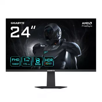 GIGABYTE GS24F14A 24” FHD Gaming-Monitor – 1920 x 1080, 175 Hz, 1 ms, 400 cd/m², FreeSync, HDR Ready, HDMI 2.0, DisplayPort 1.4