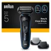 Foliierrasierer BRAUN Series 5 52-B1650S – 3-fach Klinge, Li-Ion Akku, Nass- & Trockenrasur, Trimmer, Blau