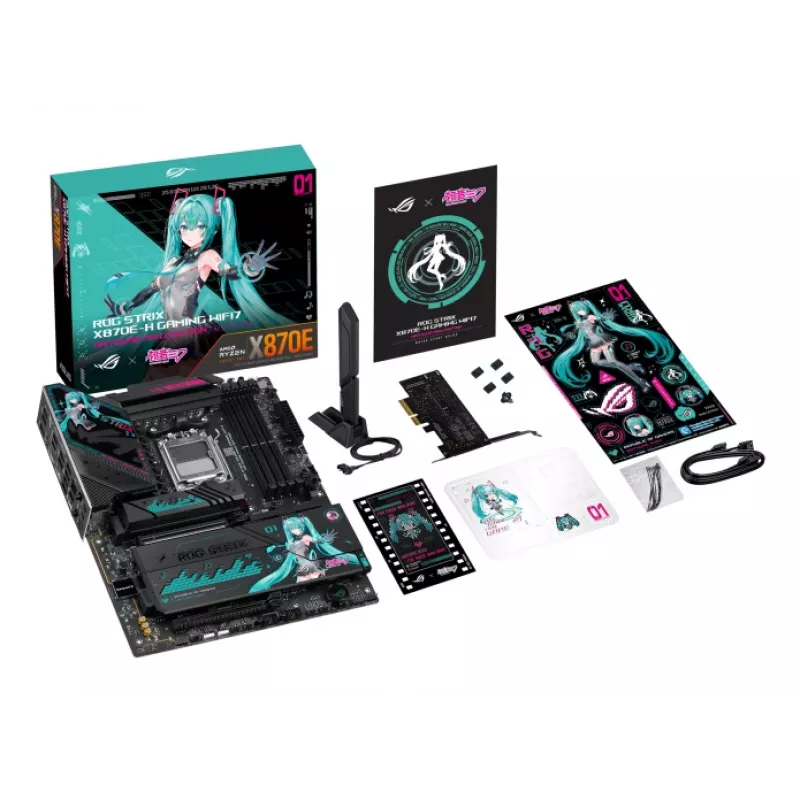 Motherboard ASUS ROG STRIX X870E-H GAMING MIKU WIFI7 ATX für AM5-Sockel, DDR5-Unterstützung