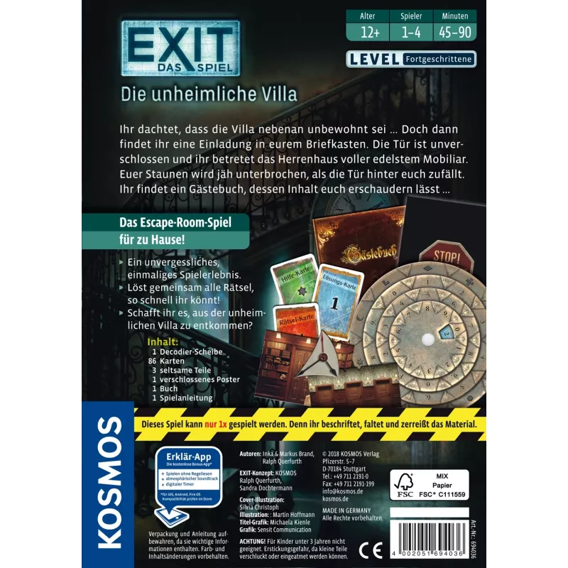 Kosmos 694036 Brett-/Kartenspiel Brettspiel Deduktion
