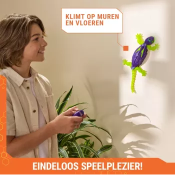HEX BOTS Glow-in-the-Dark Gecko, Wiederaufladbarer ferngesteuerter Roboter für Kinder, klettert Wände hoch für Streichspielzeug & Spiele, RC-Roboter für Jungen & Mädchen ab 4 Jahren