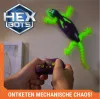 HEX BOTS Glow-in-the-Dark Gecko, Wiederaufladbarer ferngesteuerter Roboter für Kinder, klettert Wände hoch für Streichspielzeug & Spiele, RC-Roboter für Jungen & Mädchen ab 4 Jahren