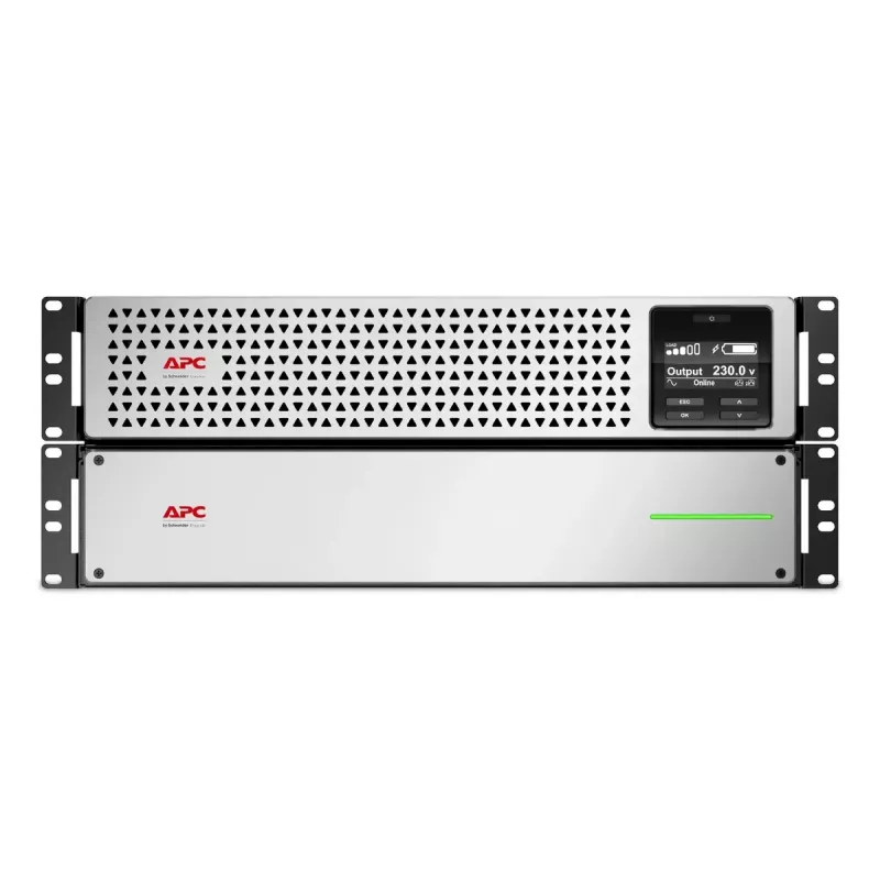APC Smart-UPS On-Line, 3kVA, Lithium-Ionen, Rackmount 4U, 230V, 6x C13+2x C19 IEC-Buchsen, SmartSlot, erweiterte lange Laufzeit, Schienenkit enthalten