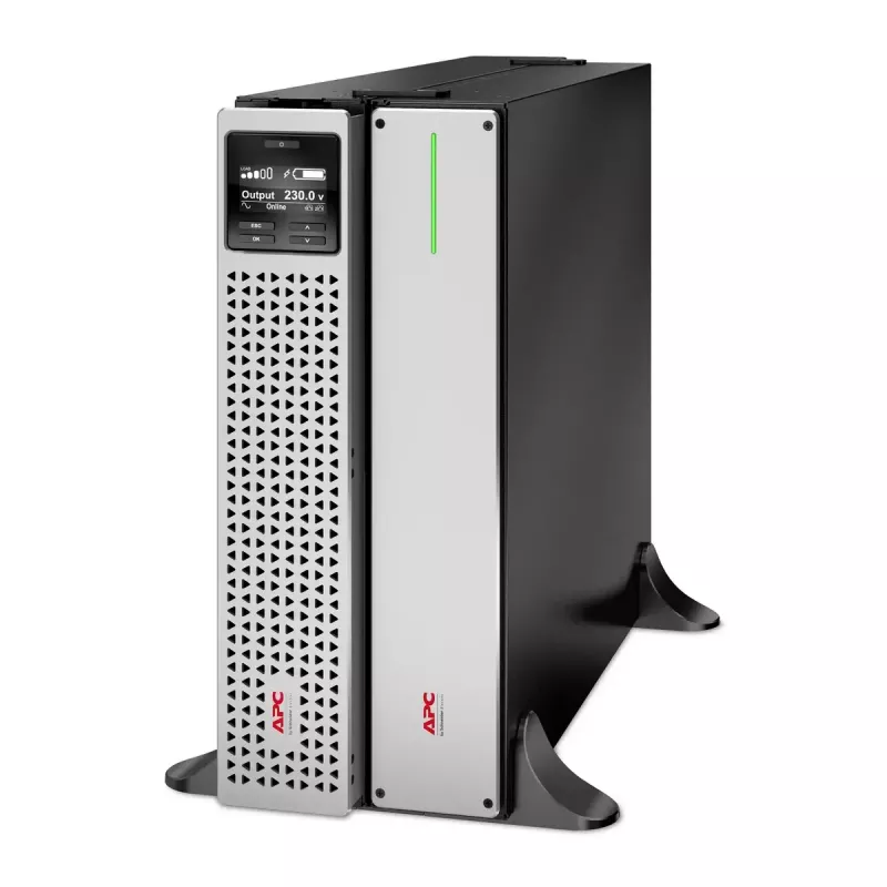 APC Smart-UPS On-Line, 3kVA, Lithium-Ionen, Rackmount 4U, 230V, 6x C13+2x C19 IEC-Buchsen, SmartSlot, erweiterte lange Laufzeit, Schienenkit enthalten