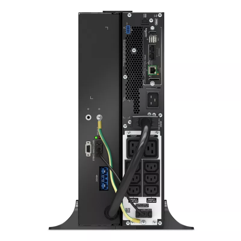 APC Smart-UPS On-Line, 2200 VA, Lithium-Ionen, Rackmontage 4U, 230 V, 6x C13 + 2x C19 IEC-Ausgänge, Netzwerkkarte, verlängerte Überbrückungszeit, Railsatz inklusive