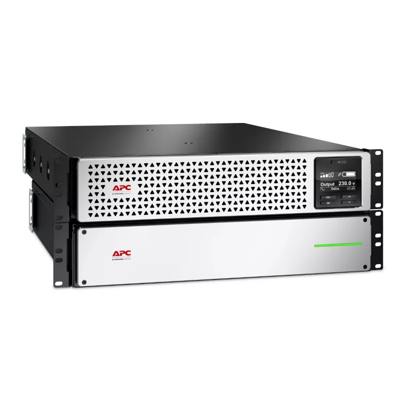 APC Smart-UPS On-Line, 2200 VA, Lithium-Ionen, Rackmontage 4U, 230 V, 6x C13 + 2x C19 IEC-Ausgänge, Netzwerkkarte, verlängerte Überbrückungszeit, Railsatz inklusive