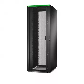 Freistehendes Serverrack APC Easy Rack 48U (schwarz) mit Dach, Rollen, Füßen, 4 Halterungen, Seitenwänden — 2258H x 800B x 1200T mm