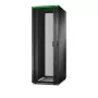 Freistehendes Serverrack APC Easy Rack 48U (schwarz) mit Dach, Rollen, Füßen, 4 Halterungen, Seitenwänden — 2258H x 800B x 1200T mm