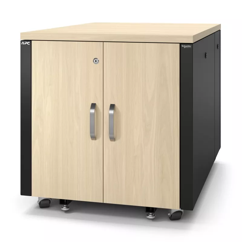 APC NetShelter Schallgedämpft, 12U, Server-Rack-Gehäuse, Ahorn