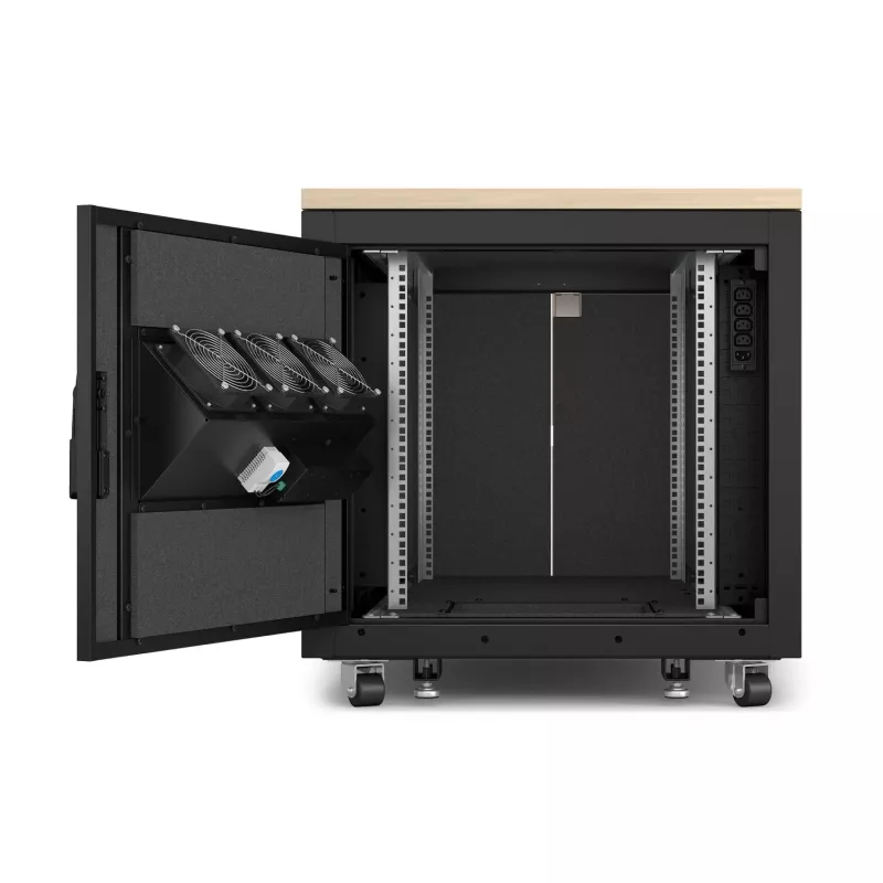APC NetShelter Schallgedämpft, 12U, Server-Rack-Gehäuse, Ahorn