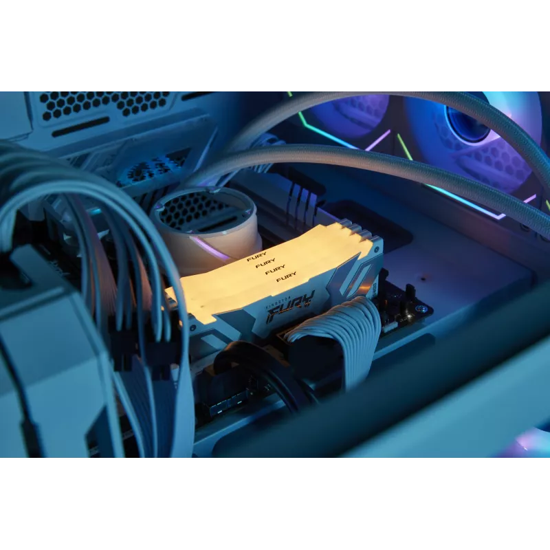 Desktop DDR5 32GB 6400MT/s CL32 288-pin DIMM Kingston FURY Renegade RGB Weiß 1,4V