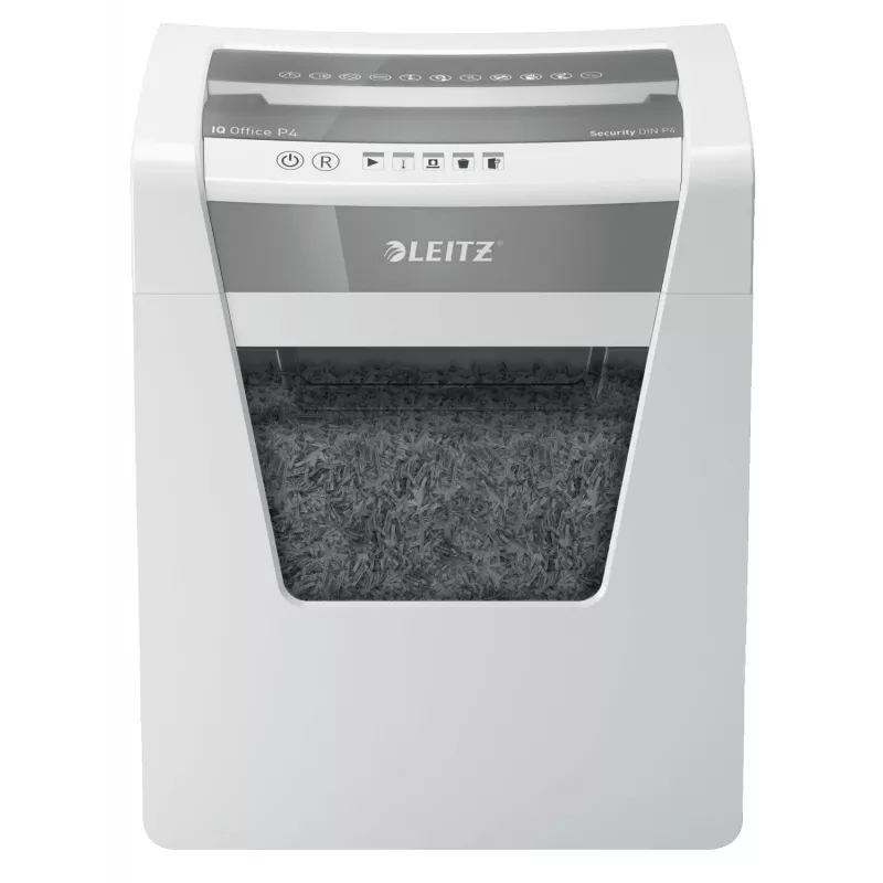 Leitz IQ Office Aktenvernichter P4, Kreuzschnitt, 22,3 cm, 4 x 40 mm, 23 l, 225 Blatt, 55 dB