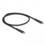 USB-Kabel DeLOCK USB Type-C Stecker zu Stecker 20 Gbit/s 0,5 m schwarz Metall