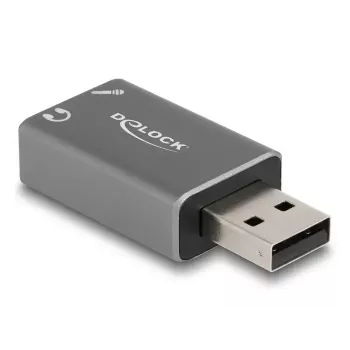 DeLOCK Externe USB-Soundkarte USB-A-Stecker auf 2 x 3,5 mm Stereo