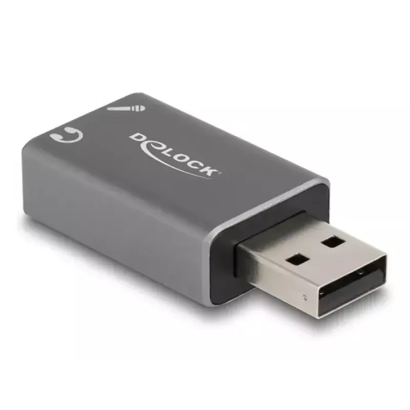 DeLOCK Externe USB-Soundkarte USB-A-Stecker auf 2 x 3,5 mm Stereo
