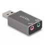 DeLOCK Externe USB-Soundkarte USB-A-Stecker auf 2 x 3,5 mm Stereo