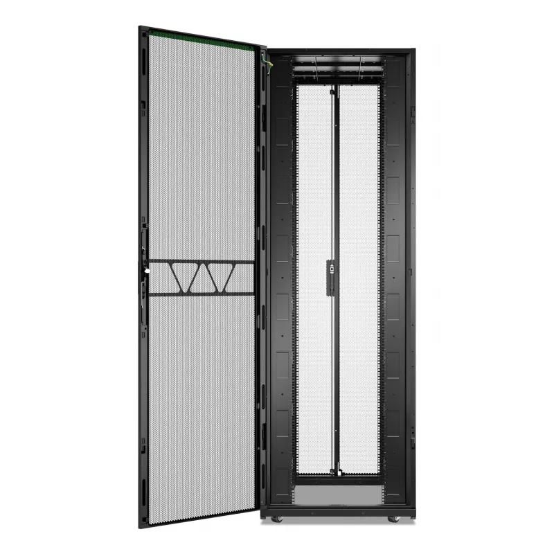 APC NetShelter SX, Server Rack Gehäuse, Gen 2, 52U, 2436H x 800B x 1200T mm, mit Seitenwänden, Schwarz