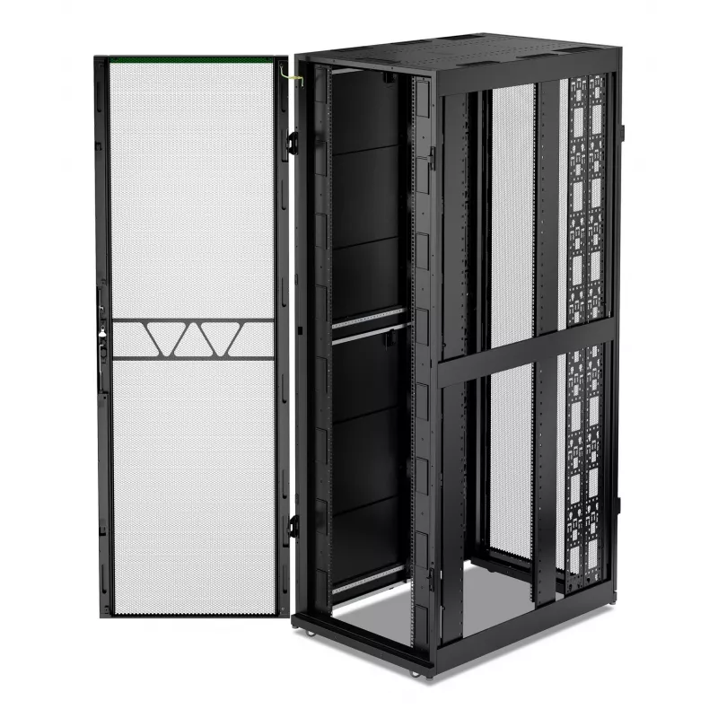 APC NetShelter SX, Server Rack Gehäuse, Gen 2, 52U, 2436H x 800B x 1200T mm, mit Seitenwänden, Schwarz
