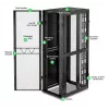 APC NetShelter SX, Server Rack Gehäuse, Gen 2, 52U, 2436H x 800B x 1200T mm, mit Seitenwänden, Schwarz