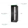 APC NetShelter SX, Networking Rack Enclosure, 48U, 2258H x 750W x 1200D mm, mit Seiten, Schwarz