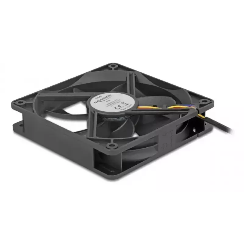 DELOCK 67303 Computer-Gehäuselüfter 120 mm, 24 V, Kugellager, Schwarz