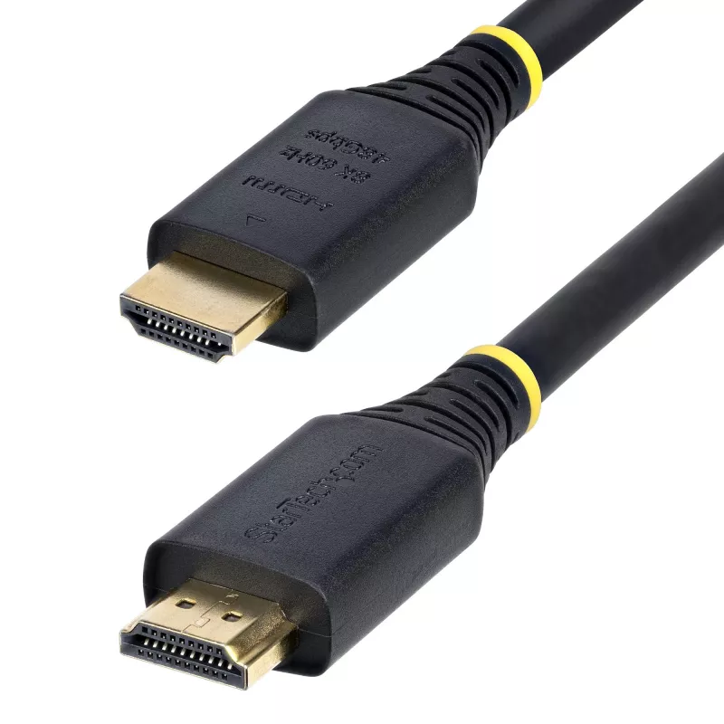 StarTech.com 5m (16ft) Zertifiziertes Ultra High Speed HDMI Kabel, 8K 60Hz/4K 120Hz, HDMI 2.1 Kabel mit HDR10+ / eARC, 48Gbps, 8K HDMI Kabel für Monitor/TV/Display, flexibler TPE-Mantel