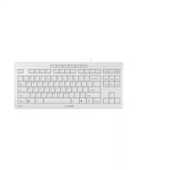 CHERRY STREAM TKL Tastatur, Universal, USB, QWERTY, Englisch, Weiß, 93 Tasten