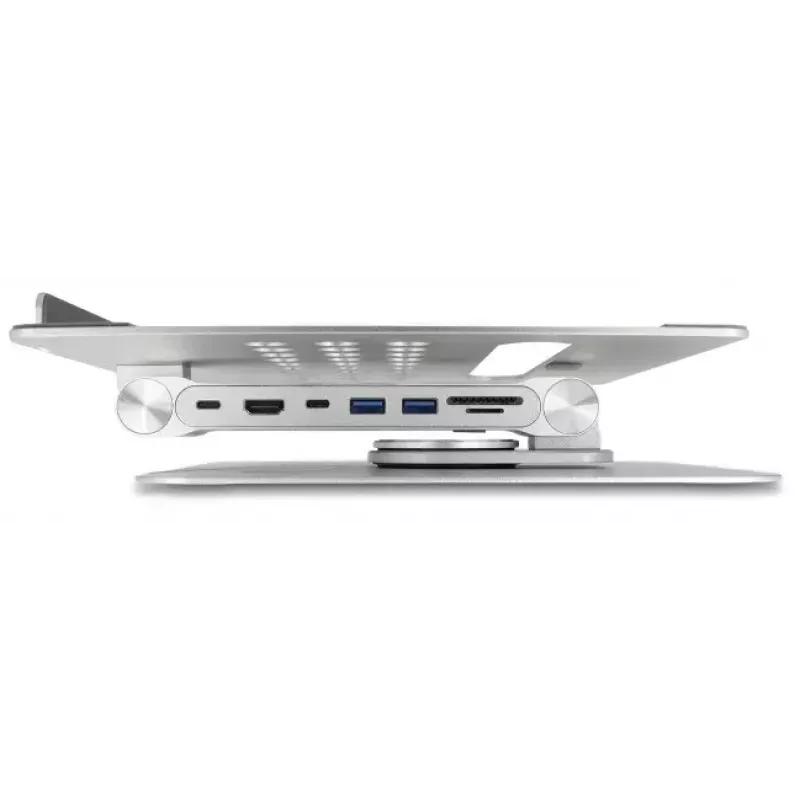 Laptop- & Tablet-Ständer DeLOCK 18457 Silber Aluminium 360° Drehung