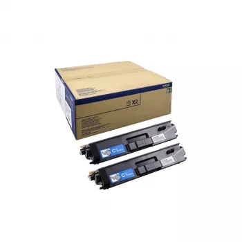 Tonerkartusche Brother TN-900CTWIN Cyan 2er-Pack, Laser, Reichweite 12.000 Seiten