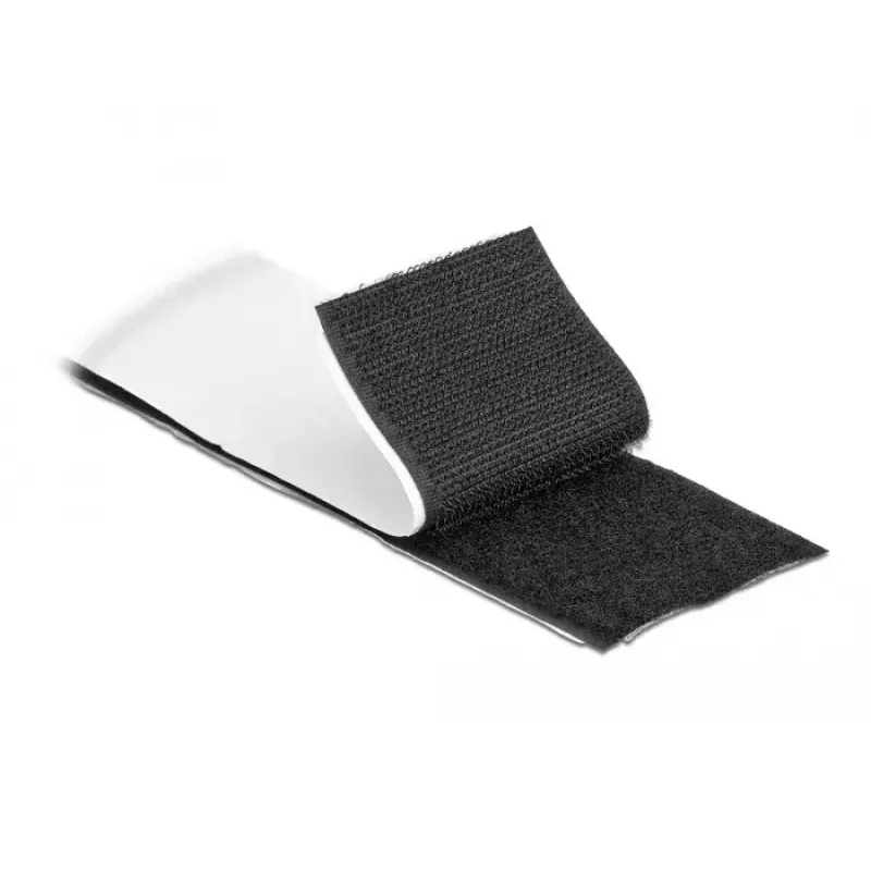 Klettband DeLOCK L 10 m x B 50 mm schwarz