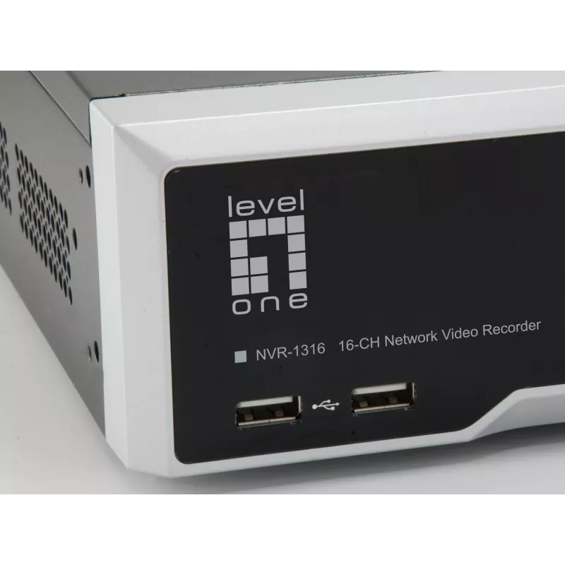 LevelOne GEMINI 16-Kanal Netzwerk-Videorekorder, H.265, 16 Kanäle, 3840 x 2160 Pixel, 128 Benutzer, H.264, H.264+, H.265, MPEG4, Embedded LINUX, 256 Mbit/s