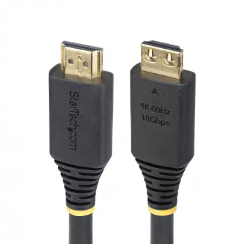 StarTech.com 5m (16ft) High Speed HDMI-Kabel mit Gripp-Steckern, 4K 60Hz/1440p 144Hz, HDR10/HDCP 2.2/ARC, 18Gbps, UHD HDMI-Kabel für TV/Monitor/Display, TPE-Mantel