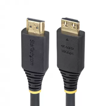 StarTech.com 50cm (1.6ft) High Speed HDMI-Kabel mit Greifsteckern, 4K 60Hz/1440p 144Hz, HDR10/HDCP 2.2/ARC, 18Gbit/s, UHD HDMI-Kabel für TV/Monitor/Anzeige, TPE-Mantel