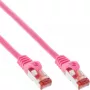 InLine Patchkabel S/FTP PiMF Cat.6 250MHz PVC Kupfer rosa 1m