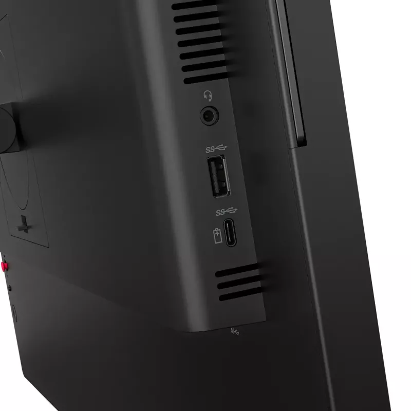 24 Zoll Lenovo ThinkVision T24-4v IPS LCD Monitor, 1920×1080 Full HD, 6 ms, 250 cd/m², integrierte Lautsprecher, USB-Hub, VESA, höhenverstellbar, schwarz