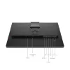 24 Zoll Lenovo ThinkVision T24-4v IPS LCD Monitor, 1920×1080 Full HD, 6 ms, 250 cd/m², integrierte Lautsprecher, USB-Hub, VESA, höhenverstellbar, schwarz
