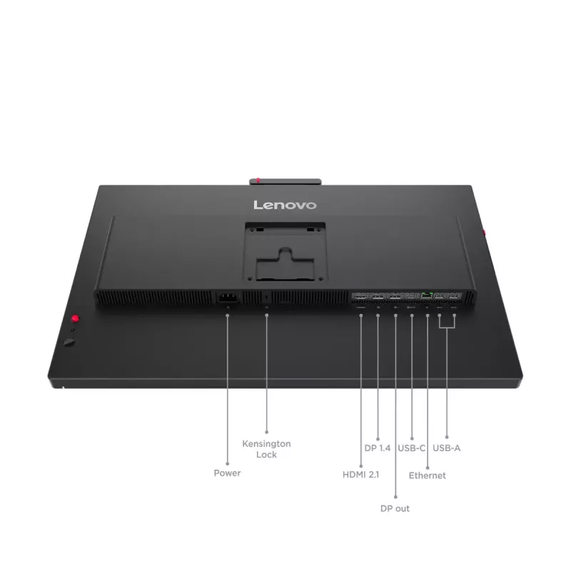24 Zoll Lenovo ThinkVision T24-4v IPS LCD Monitor, 1920×1080 Full HD, 6 ms, 250 cd/m², integrierte Lautsprecher, USB-Hub, VESA, höhenverstellbar, schwarz