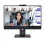 24 Zoll Lenovo ThinkVision T24-4v IPS LCD Monitor, 1920×1080 Full HD, 6 ms, 250 cd/m², integrierte Lautsprecher, USB-Hub, VESA, höhenverstellbar, schwarz