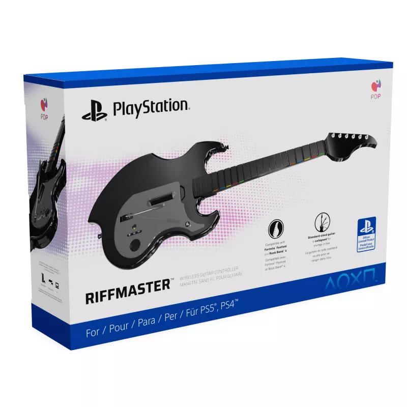 Gitarre PDP Riffmaster Schwarz Grau Kabellos PC PS4 PS5 36h Batterie