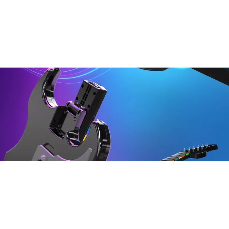 Gitarre PDP Riffmaster Schwarz Grau Kabellos PC PS4 PS5 36h Batterie